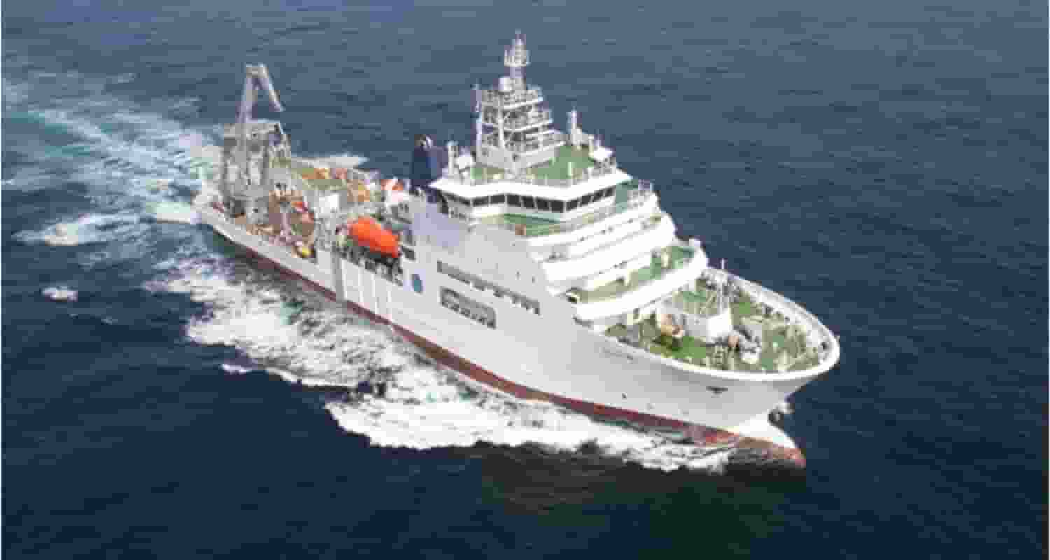 Indian research vessel RV Samudra Ratnakar.