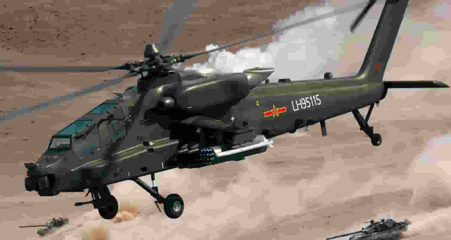 A CGI of the Chinese Z-21 helicopter. 