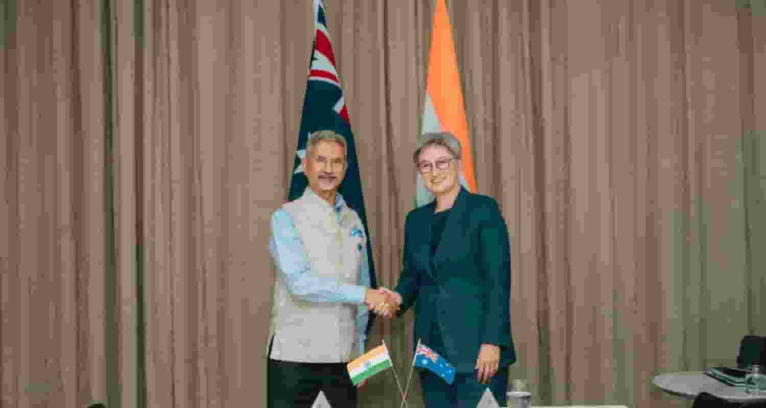 External Affairs Minister S Jaishankar on Friday engaged in discussions with his Australian counterpart Penny Wong.