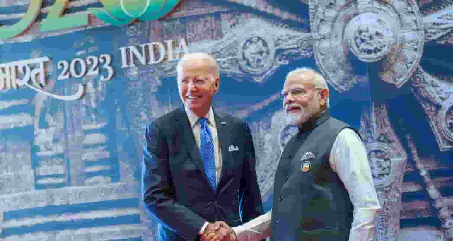 PM Modi with US President Biden at the G20 event hosted in New Delhi, India. File Photo.