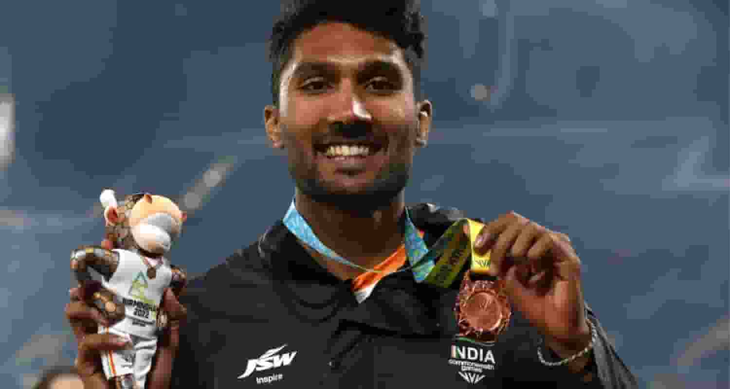 Image of Indian high jumper Tejaswin Shankar. 