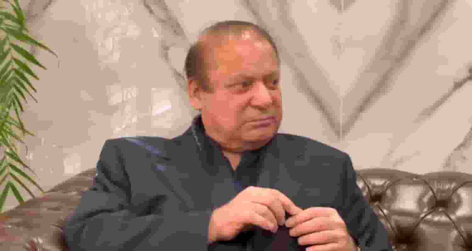 Nawaz Sharif during an interview at the Pakistan assembly.