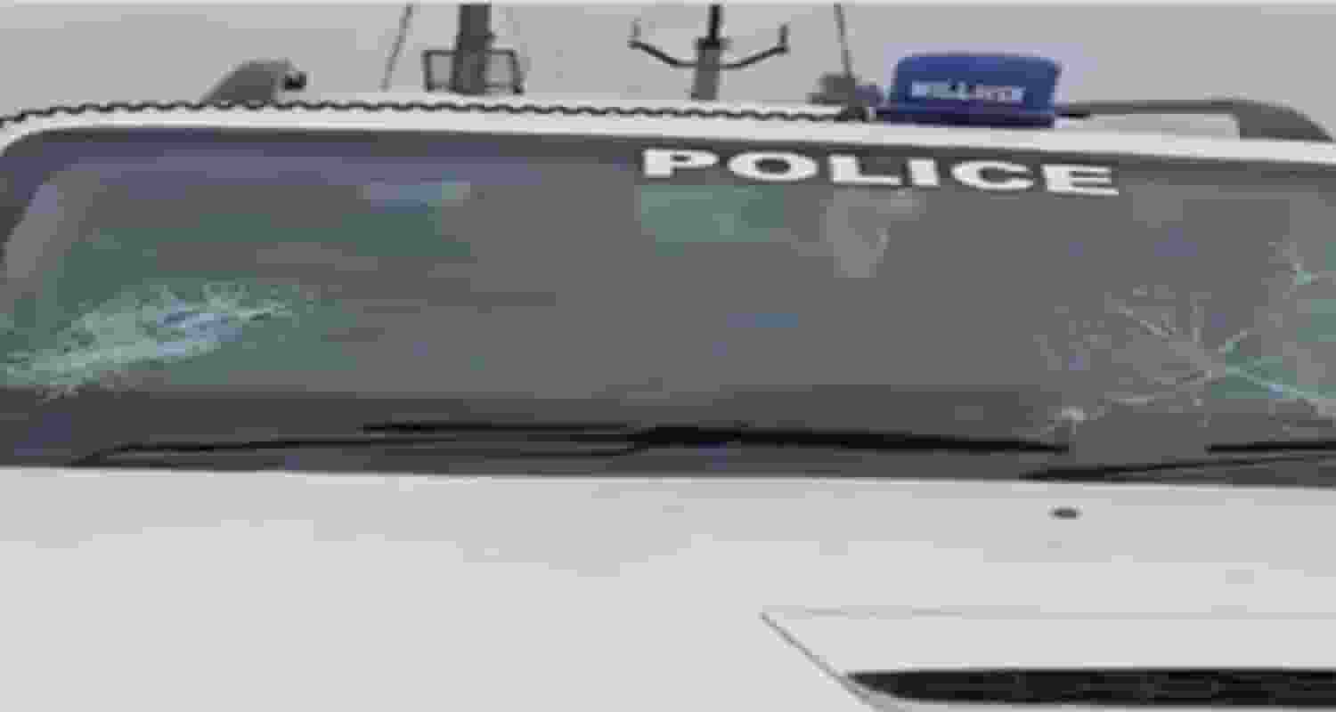 NIA vehicle attacked. 