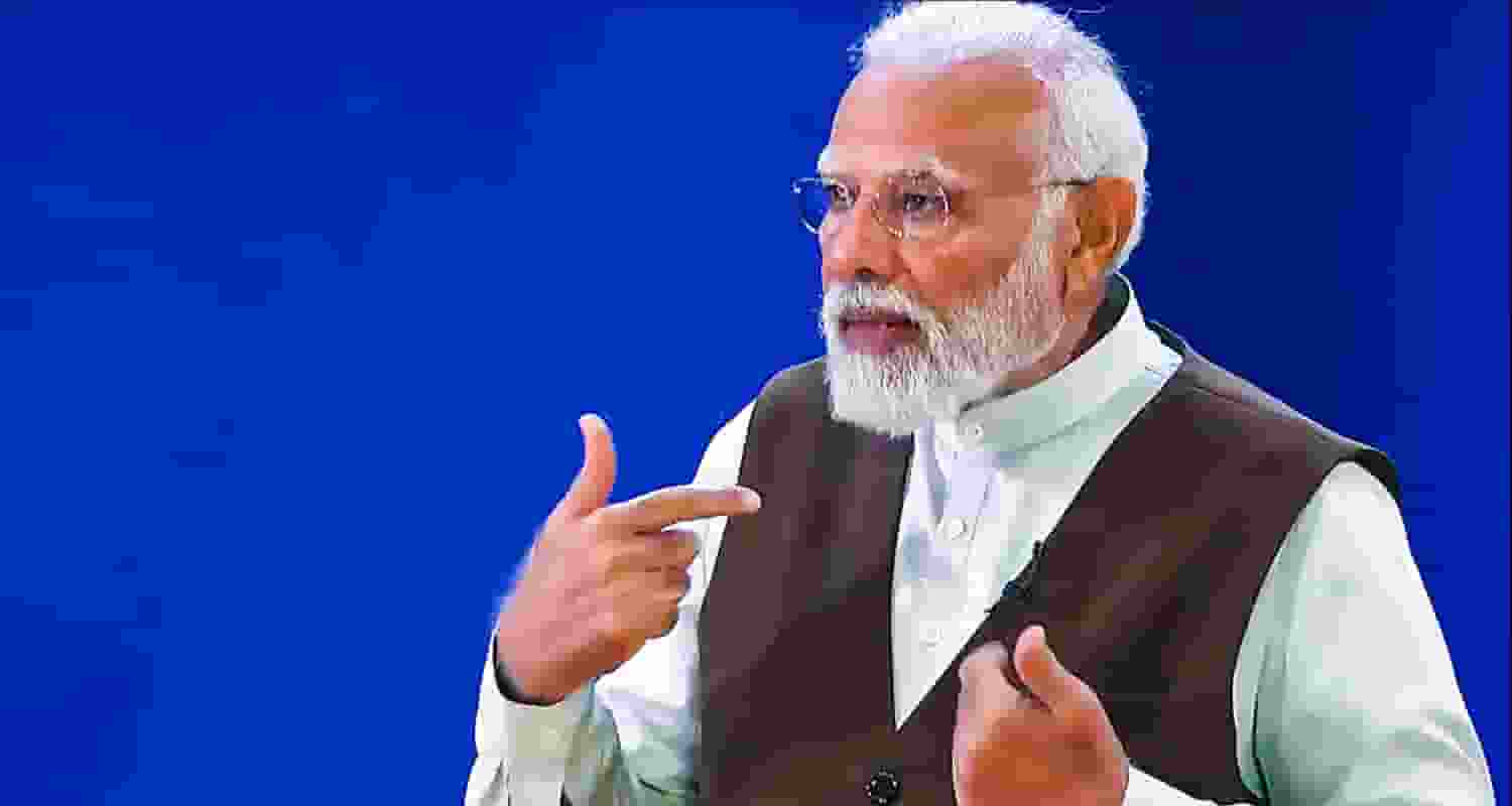 Prime Minister Narendra Modi speaks during the National Creators Awards 2024. 