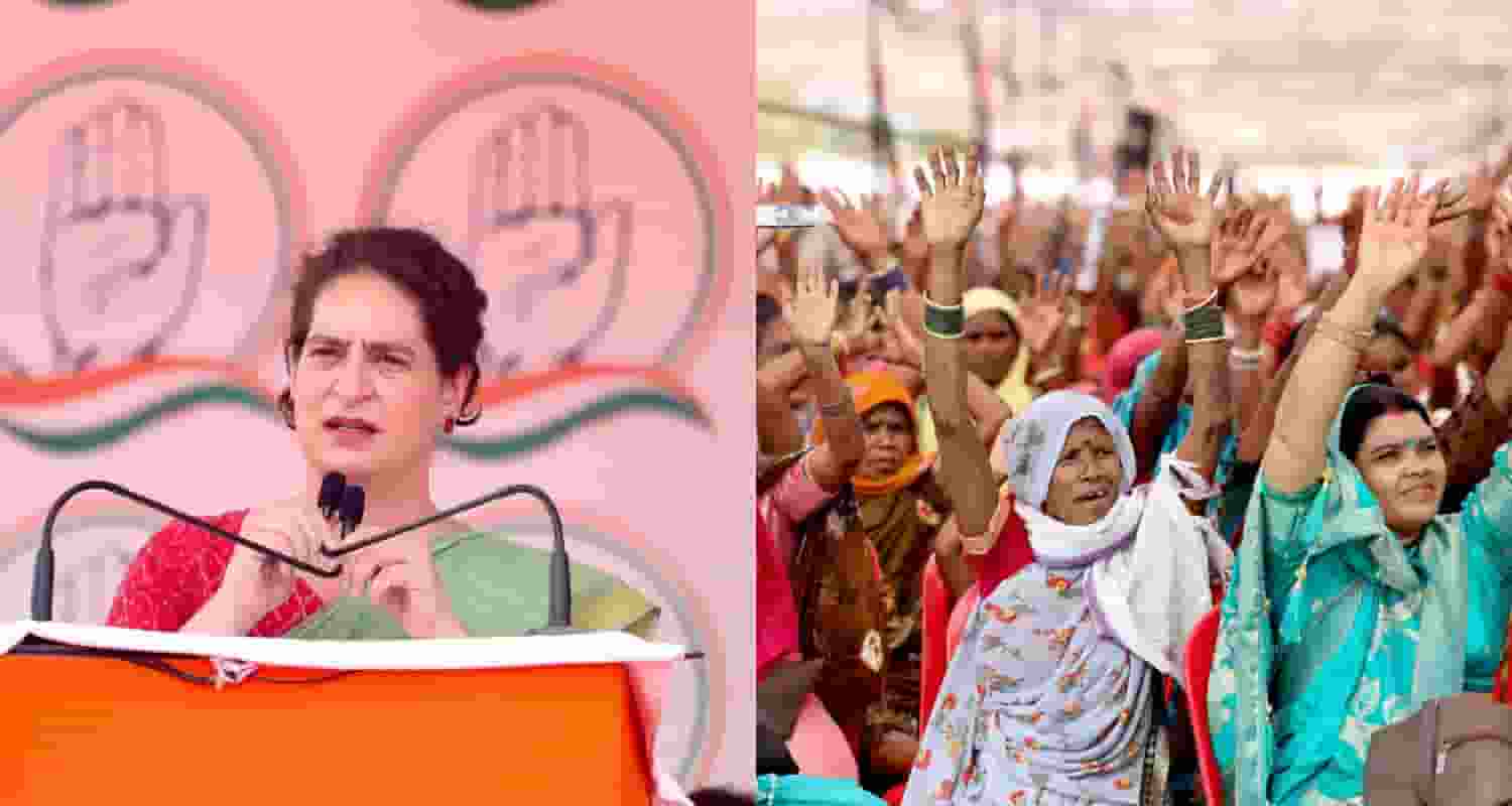 Congress leader Priyanka Gandhi Vadra in Chhattisgarh.