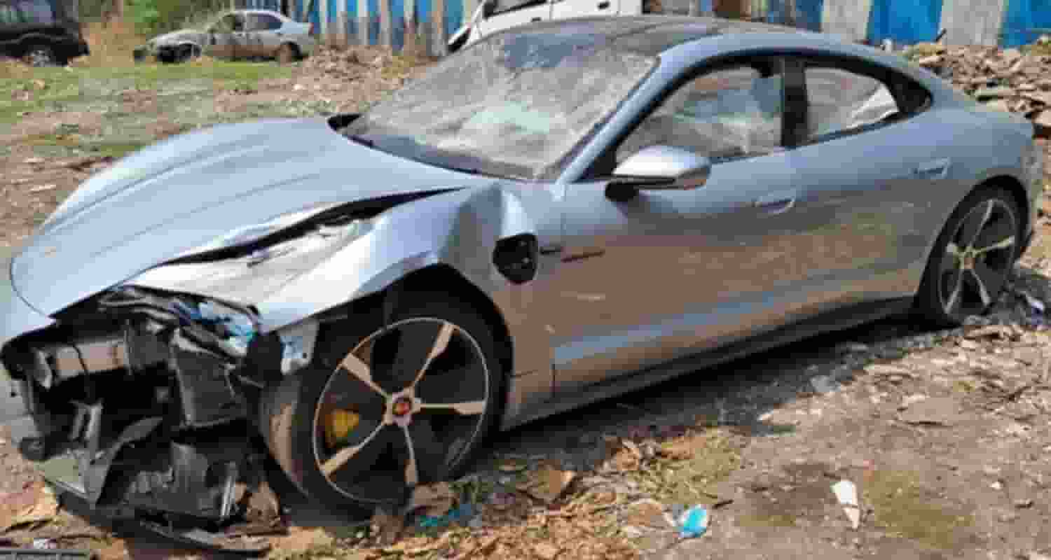 The Porsche car that was found without a number plate in Pune. 