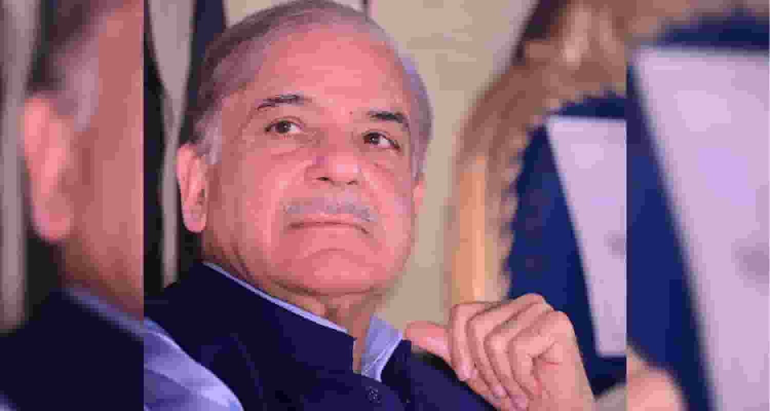 Shehbaz sharif looking upwards during Pakistan Polls