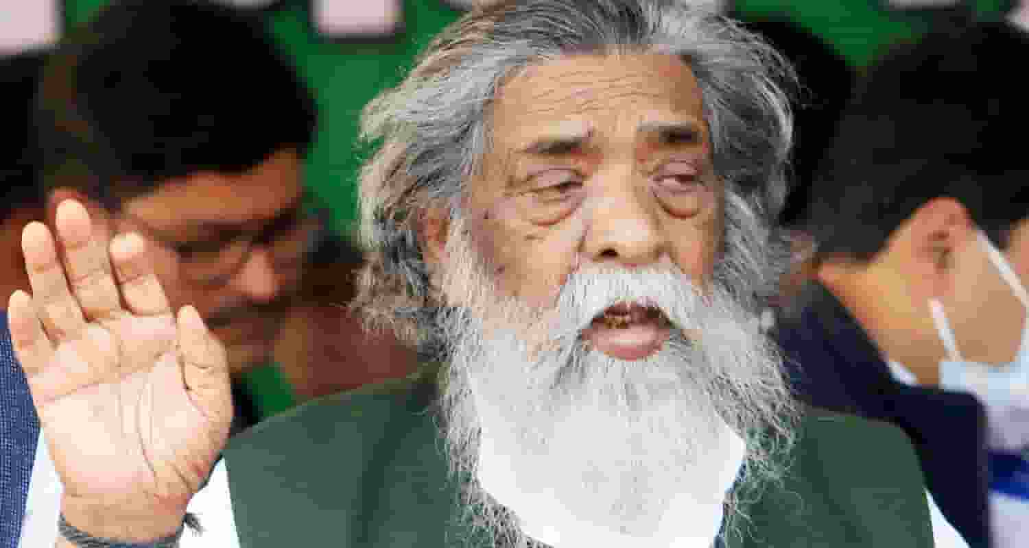 Former CM and Jharkhand Mukti Morcha president Shibu Soren. File photo.
