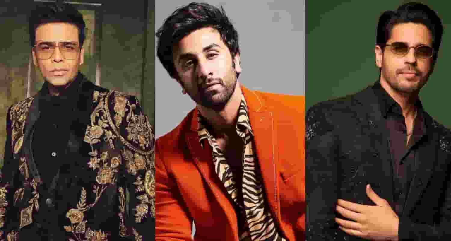 Karan Johar, Ranbir Kapoor, Sidharth Malhotra. 