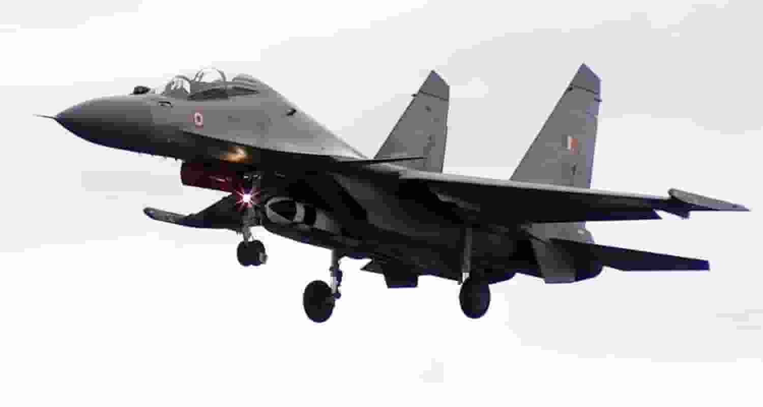 The Sukhoi fighter jet.