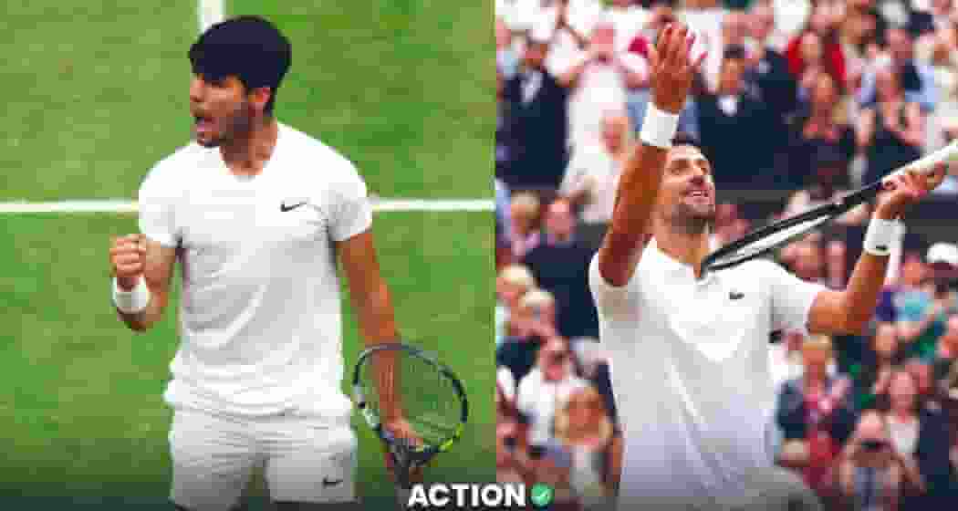 Carlos Alcaraz and Novak Djokovic.