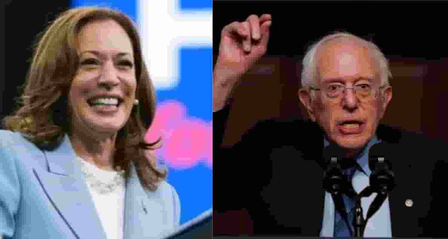 Senator Bernie Sanders roots for Kamala Harris  