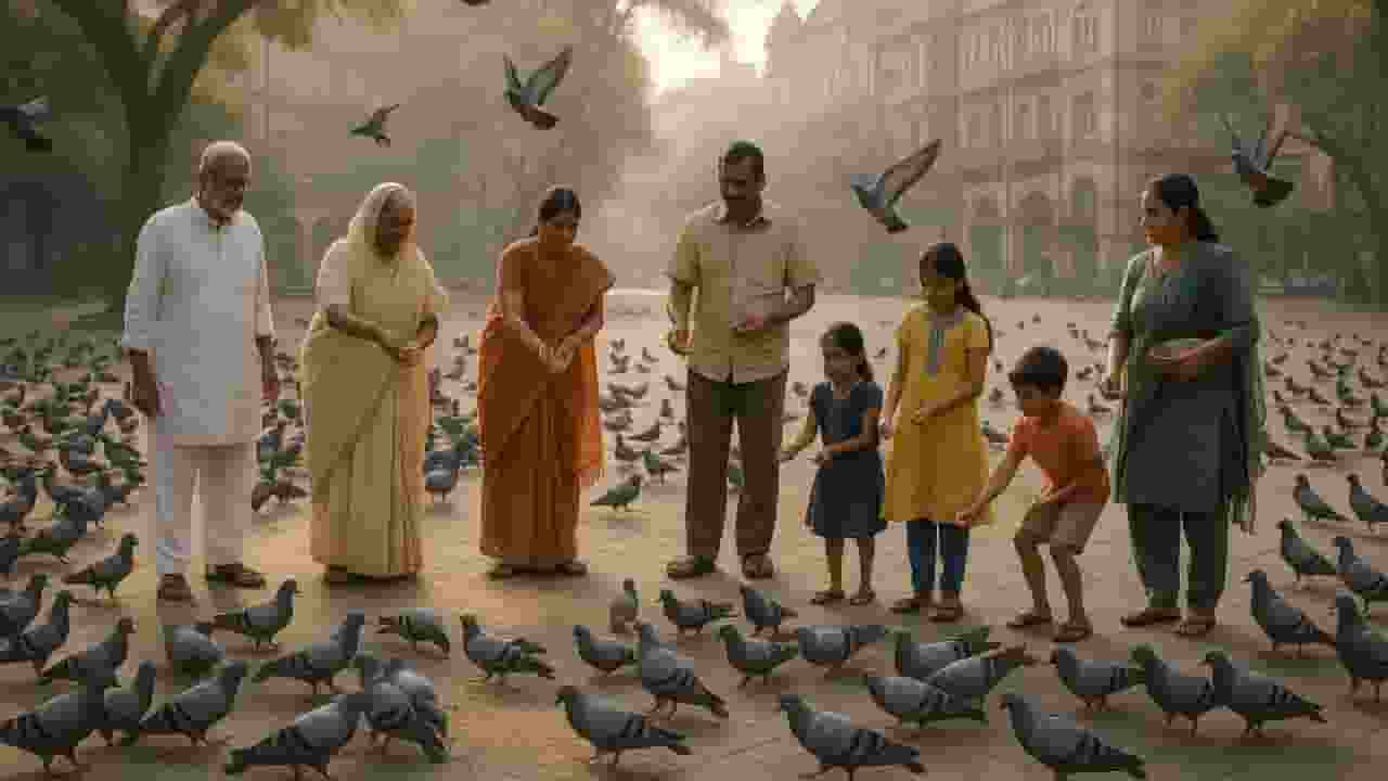 pigeon feeding