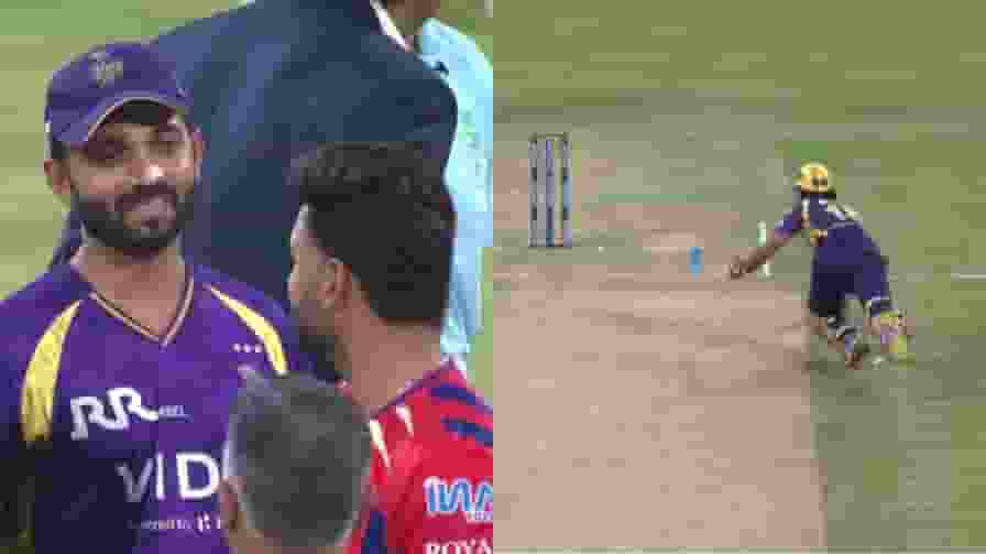 Angkrish Raghuvanshi obstructing the field