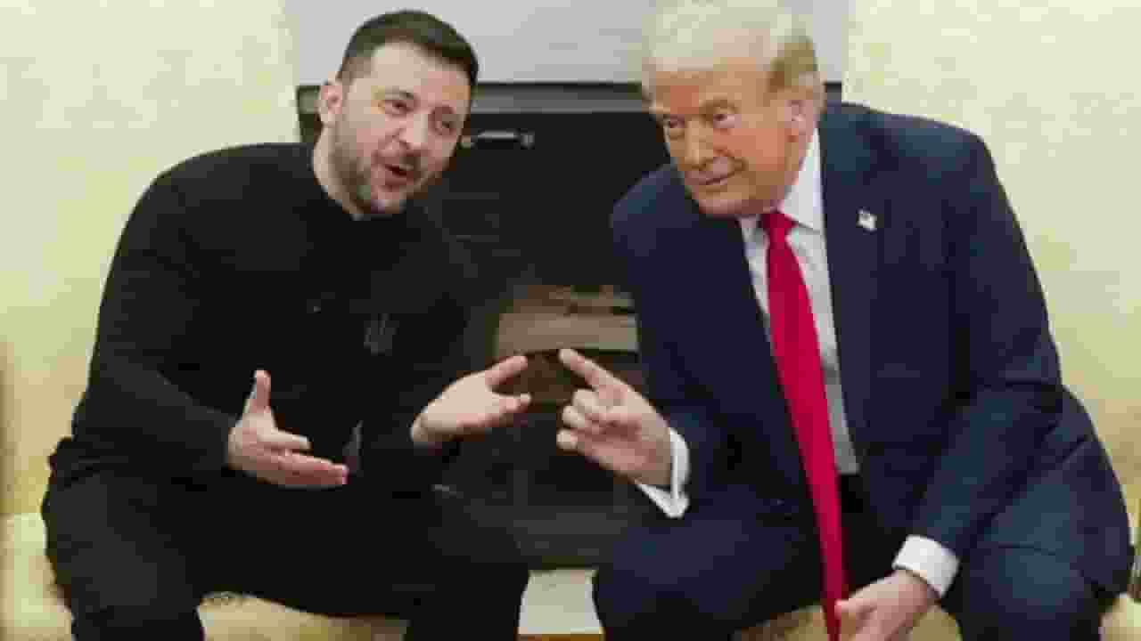 Ukranian president volodymir zelensky and american president donald trump । Photo Credit: PTI