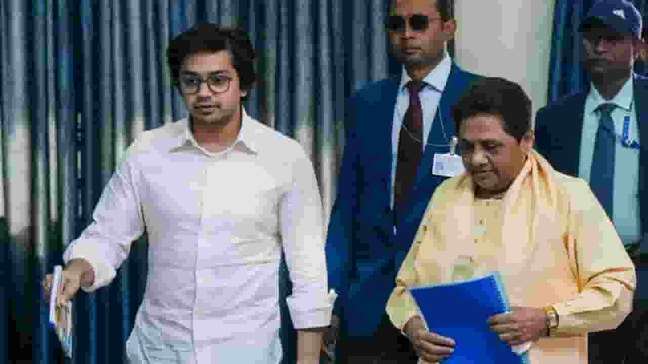 akash anand and mayawati Photo Credit: PTI