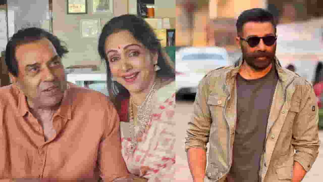 Dharmendar, hema malini and sunny deol