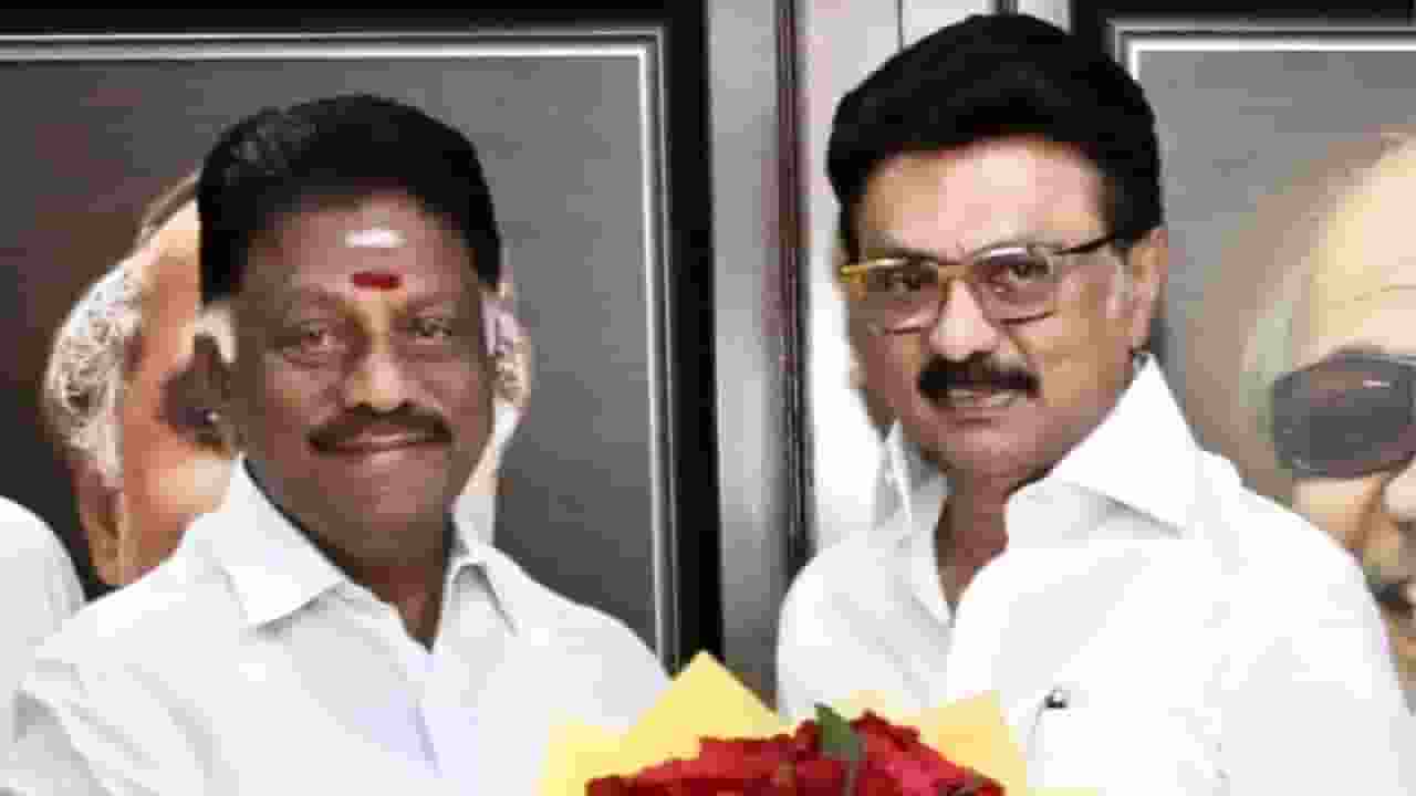 0 Panneerselvam and MK Stalin