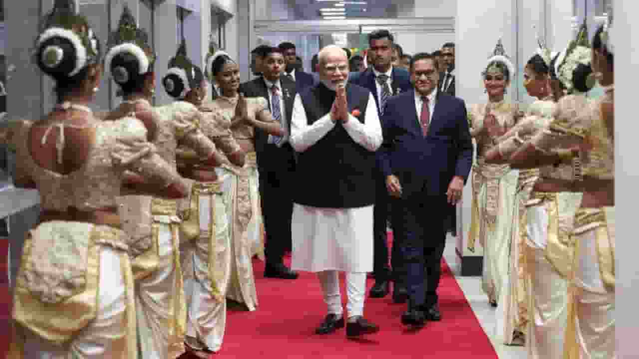 PM Modi in Sri Lanka । Photo Credit: PTI