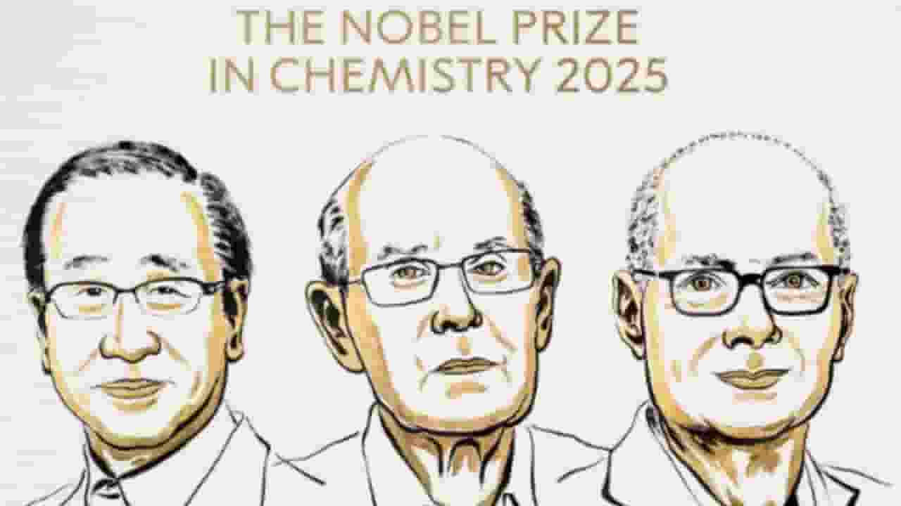  Susumu Kitagawa, Richard Robson and Omar M. Yaghi : Photo Credit: X/@NobelPrize