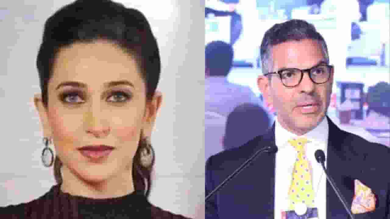 Sanjay Kapoor and karisma kapoor.