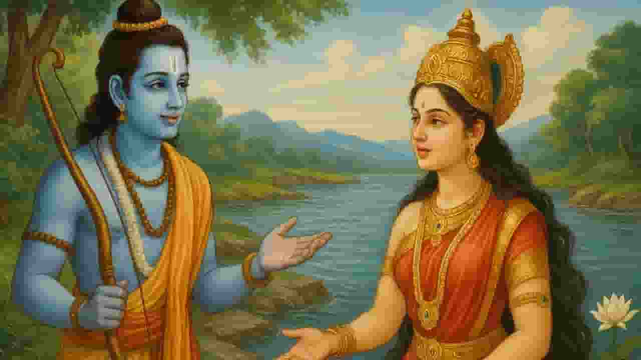 Ai image of Devi ganga and Shri Ram