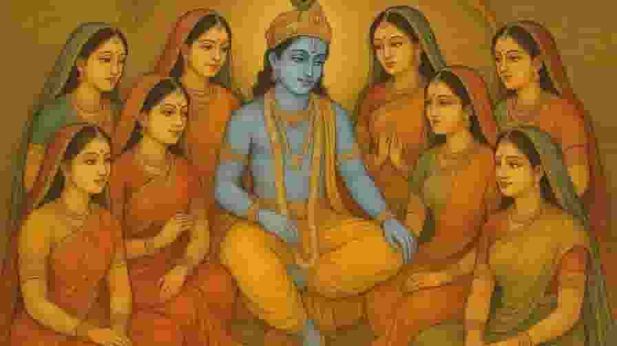 Shree Krishna and his wives representational picture