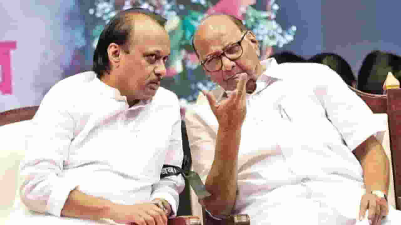 Ajit Pawar and Sharad Pawar