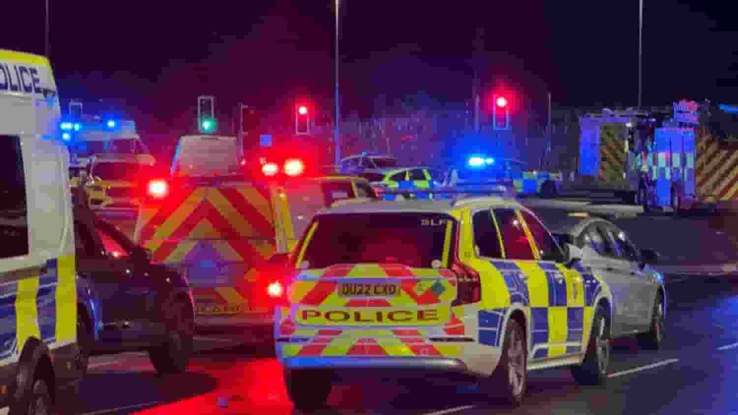 Police at incident place