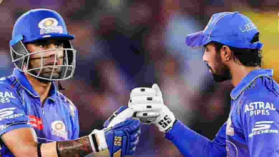 मुंबई इंडियंस ने पंजाब किंग्स को दिया 204 रन का टारगेट Suryakumar Yadav Tilak Verma