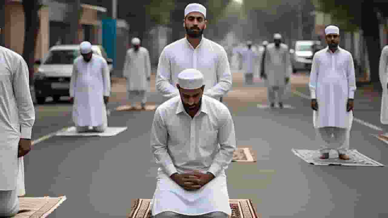 सड़क पर नमाज पढ़ी तो रद्द होगा पासपोर्ट और DL, मेरठ में जारी हुआ फरमान AI Generated Image. (Meta AI)