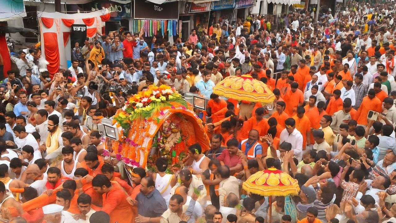महाकाल की शाही सवारी से रथ यात्रा तक, जानें शोभायात्रा के सभी रूप Image of bhagwan Mahakal Shahi sawari