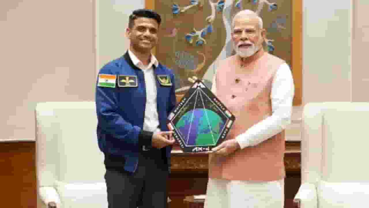 Shubhanshu Shukla with PM Modi