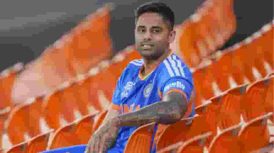 फाइनल की पूर्व संध्या पर अहमदाबाद स्टेडियम में भारतीय कप्तान सूर्यकुमार यादव Surya T20 WC Final