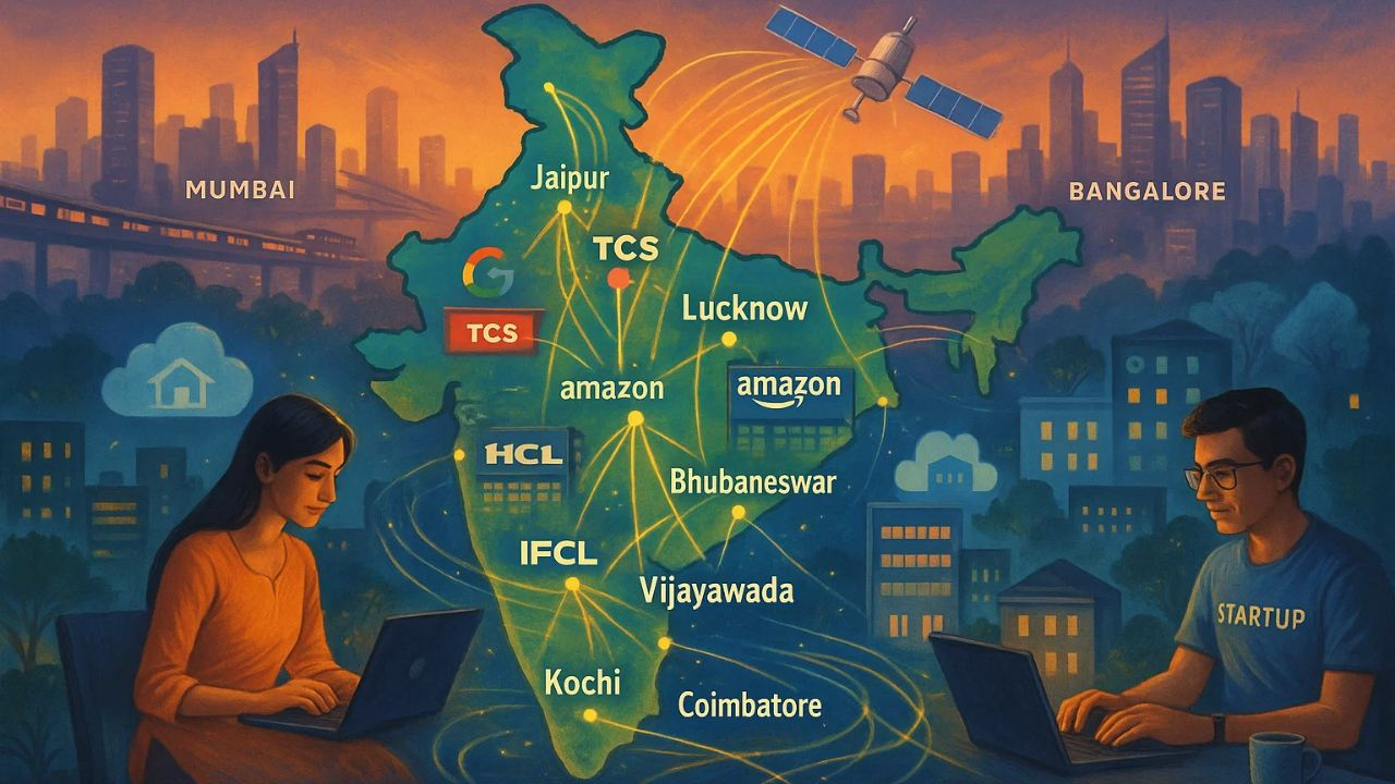 कम खर्च, जॉब रिटेंशन; Google, Wipro, HCL छोटे शहरों में खोल रहीं ऑफिस Representational Image। Photo Credit: AI Generated