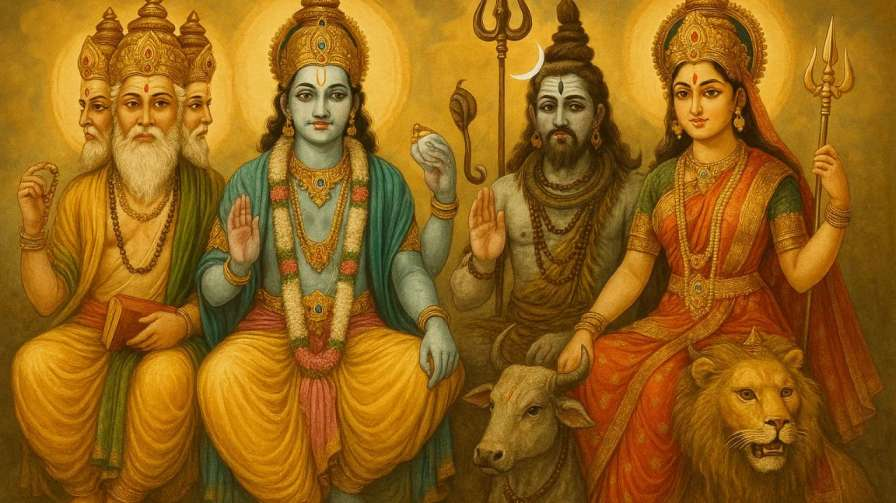 महीने के हिसाब से करें भगवान की पूजा, जानें पूरी कथा Lord Shiv, Brahama, Vishnu and maa durga representational picture